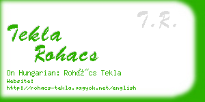 tekla rohacs business card